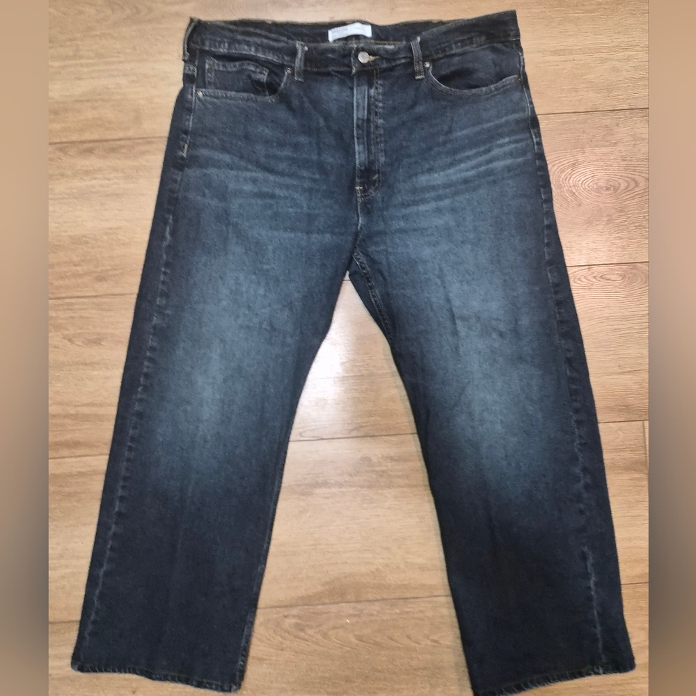 ​Signature Levi Strauss Mens Relaxed Fit Dark Wash Jeans 38x27 Hemmed